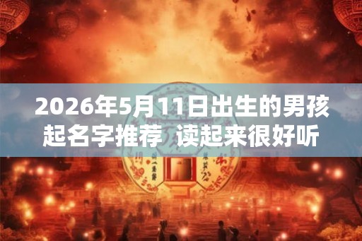 2026年5月11日出生的男孩起名字推荐  读起来很好听