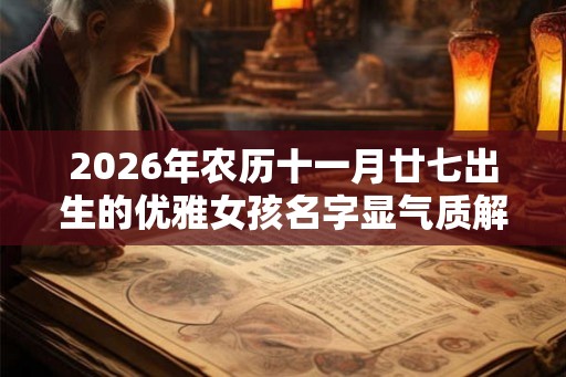 2026年农历十一月廿七出生的优雅女孩名字显气质解析