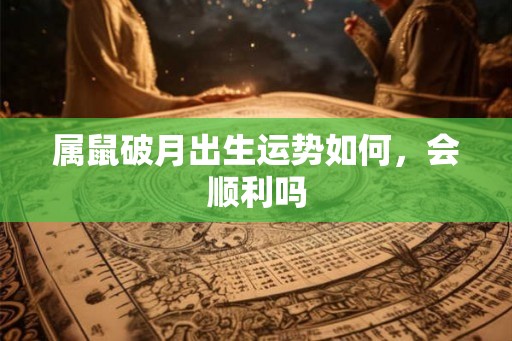 属鼠破月出生运势如何，会顺利吗