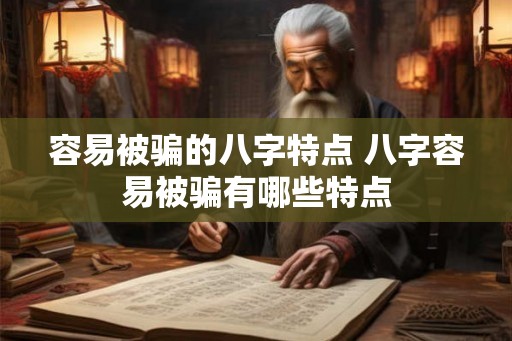 容易被骗的八字特点 八字容易被骗有哪些特点 容易被骗的八字特点 八字容易被骗有哪些特点