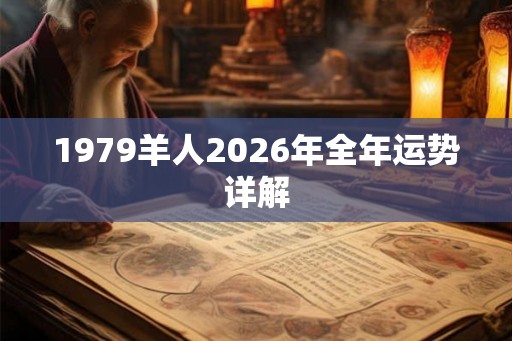 1979羊人2026年全年运势详解 1979羊人2026年全年运势详解