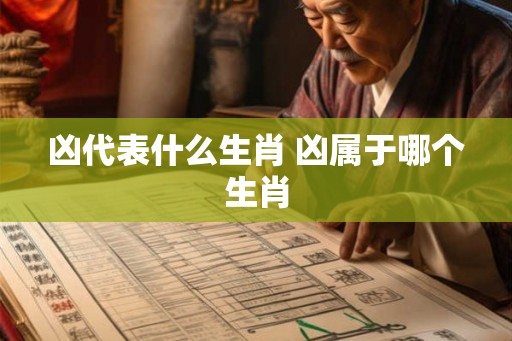 凶代表什么生肖 凶属于哪个生肖
