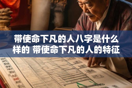带使命下凡的人八字是什么样的 带使命下凡的人的特征