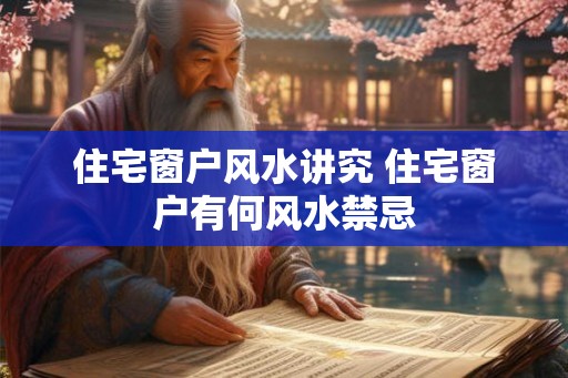 住宅窗户风水讲究 住宅窗户有何风水禁忌 住宅窗户风水讲究 住宅窗户有何风水禁忌