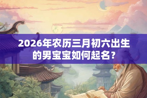 2026年农历三月初六出生的男宝宝如何起名？
