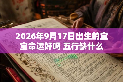 2026年9月17日出生的宝宝命运好吗 五行缺什么