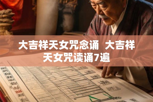大吉祥天女咒念诵  大吉祥天女咒读诵7遍