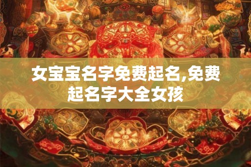 女宝宝名字免费起名,免费起名字大全女孩