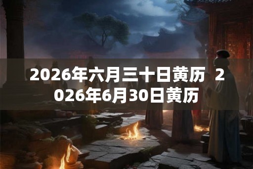 2026年六月三十日黄历  2026年6月30日黄历