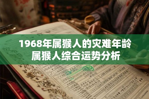 1968年属猴人的灾难年龄 属猴人综合运势分析 1968年属猴人的灾难年龄 属猴人综合运势分析