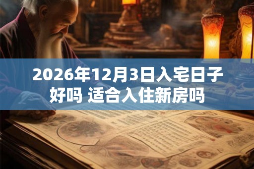 2026年12月3日入宅日子好吗 适合入住新房吗 2026年12月3日入宅日子好吗 适合入住新房吗