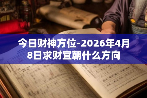 今日财神方位-2026年4月8日求财宜朝什么方向