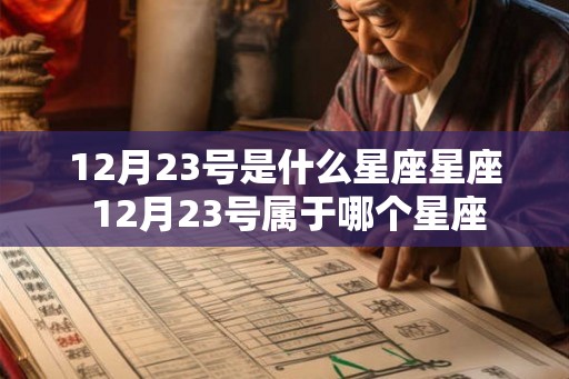 12月23号是什么星座星座 12月23号属于哪个星座 12月23号是什么星座星座 12月23号属于哪个星座