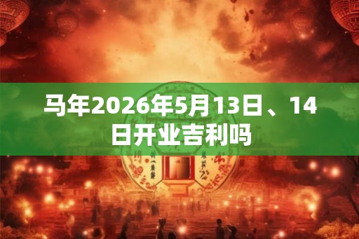 马年2026年5月13日、14日开业吉利吗