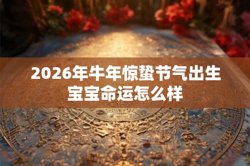 2026年牛年惊蛰节气出生宝宝命运怎么样