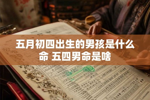 五月初四出生的男孩是什么命 五四男命是啥