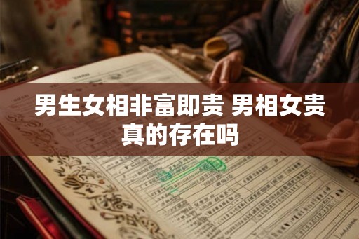 男生女相非富即贵 男相女贵真的存在吗 男生女相非富即贵 男相女贵真的存在吗