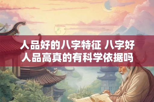 人品好的八字特征 八字好人品高真的有科学依据吗