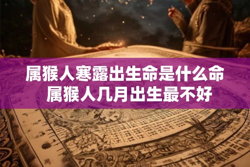 属猴人寒露出生命是什么命  属猴人几月出生最不好