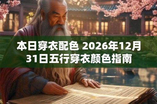 本日穿衣配色 2026年12月31日五行穿衣颜色指南 本日穿衣配色 2026年12月31日五行穿衣颜色指南