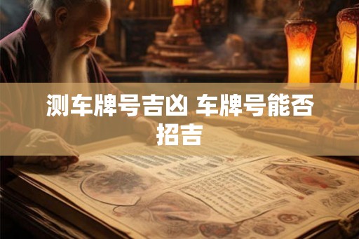 测车牌号吉凶 车牌号能否招吉