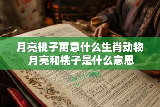 月亮桃子寓意什么生肖动物 月亮和桃子是什么意思