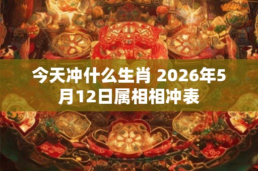 今天冲什么生肖 2026年5月12日属相相冲表