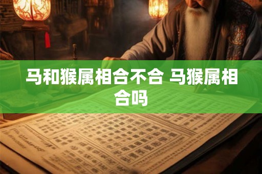 马和猴属相合不合 马猴属相合吗