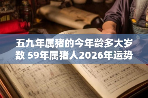 五九年属猪的今年龄多大岁数 59年属猪人2026年运势如何
