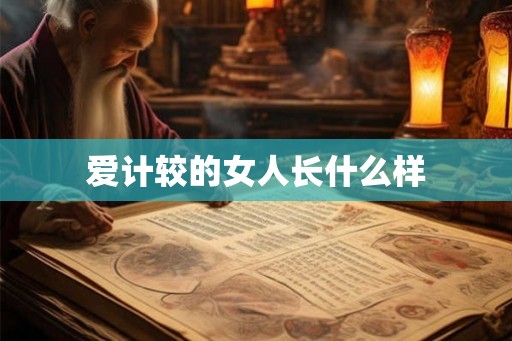 爱计较的女人长什么样