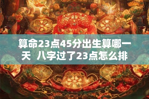 算命23点45分出生算哪一天 八字过了23点怎么排 算命23点45分出生算哪一天 八字过了23点怎么排