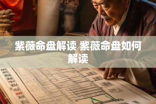 紫薇命盘解读 紫薇命盘如何解读