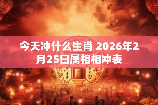 今天冲什么生肖 2026年2月25日属相相冲表