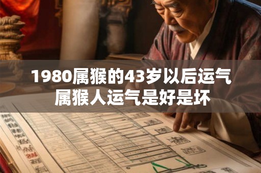 1980属猴的43岁以后运气 属猴人运气是好是坏