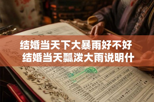 结婚当天下大暴雨好不好  结婚当天瓢泼大雨说明什么