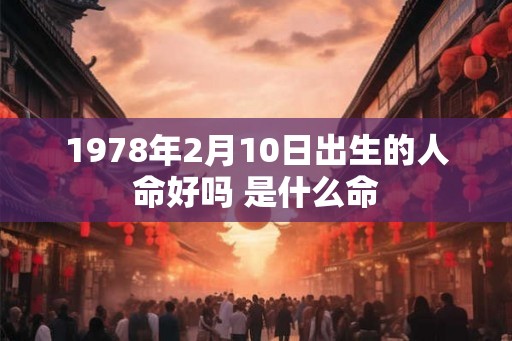 1978年2月10日出生的人命好吗 是什么命