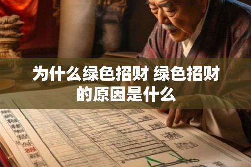 为什么绿色招财 绿色招财的原因是什么