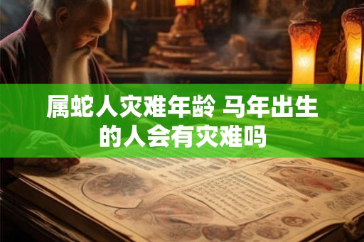 属蛇人灾难年龄 马年出生的人会有灾难吗