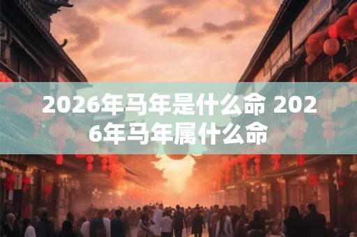 2026年马年是什么命 2026年马年属什么命