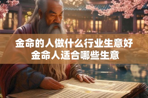 金命的人做什么行业生意好 金命人适合哪些生意