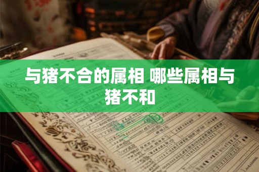 与猪不合的属相 哪些属相与猪不和