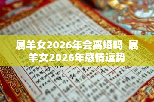 属羊女2026年会离婚吗 属羊女2026年感情运势 属羊女2026年会离婚吗 属羊女2026年感情运势