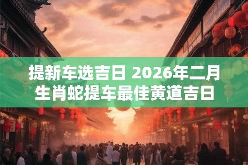 提新车选吉日 2026年二月生肖蛇提车最佳黄道吉日