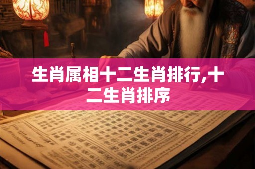 生肖属相十二生肖排行,十二生肖排序