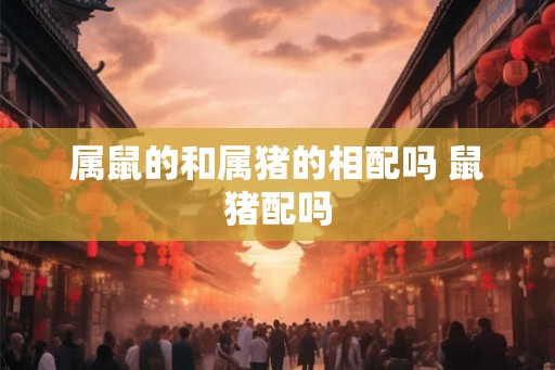 属鼠的和属猪的相配吗 鼠猪配吗