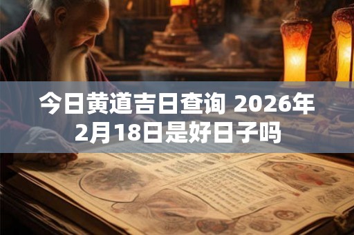 今日黄道吉日查询 2026年2月18日是好日子吗