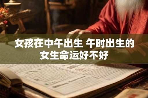 女孩在中午出生 午时出生的女生命运好不好