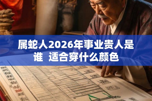 属蛇人2026年事业贵人是谁  适合穿什么颜色