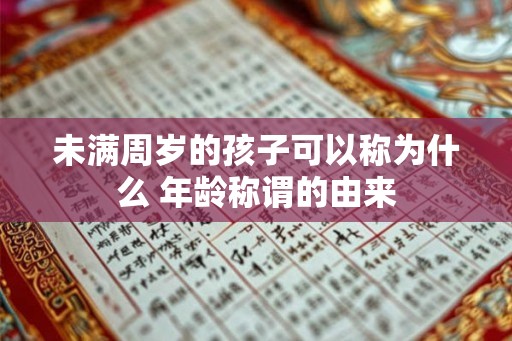 未满周岁的孩子可以称为什么 年龄称谓的由来
