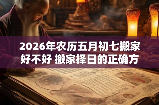 2026年农历五月初七搬家好不好 搬家择日的正确方法
